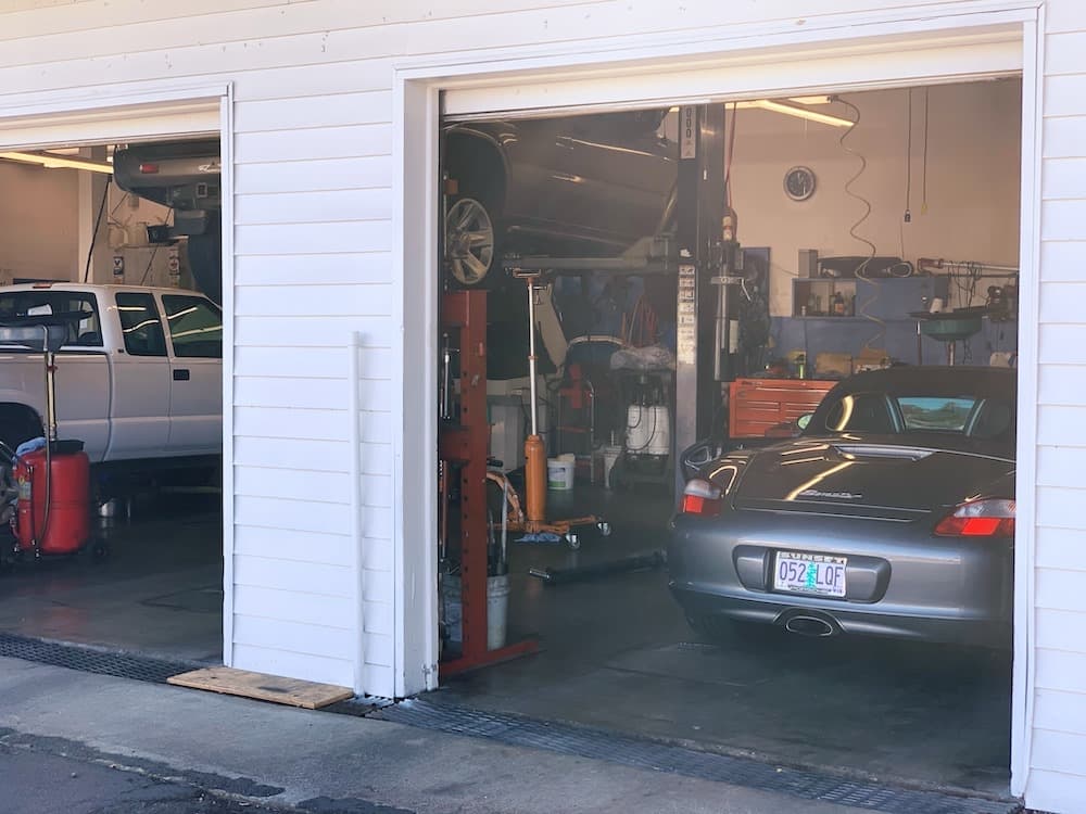 Auto repair inspection in progress